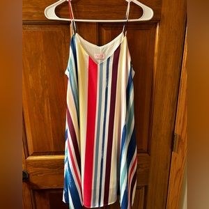 Pink Lily Multi Striped Midi Dress